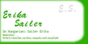 erika sailer business card